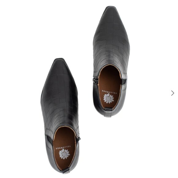 NEW YELLOW BOX Cameon Heeled Booties black for women 252 - Picture 7 of 9